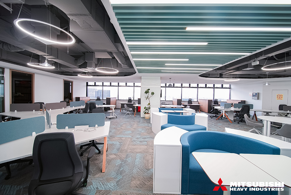 上海三菱重工有限公司開放式辦公區裝修設計