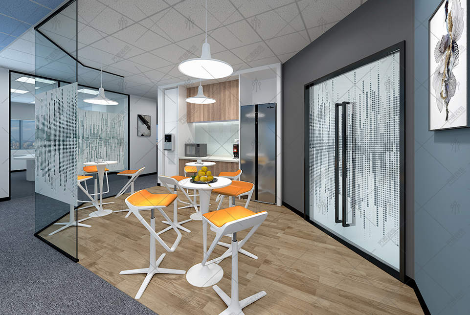 上海菱感電子辦公茶水室裝修設(shè)計(jì)效果圖