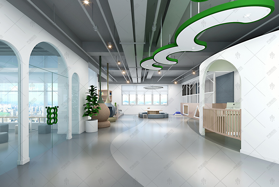 上海五角場創業大廈辦公室裝修設計效果圖案例