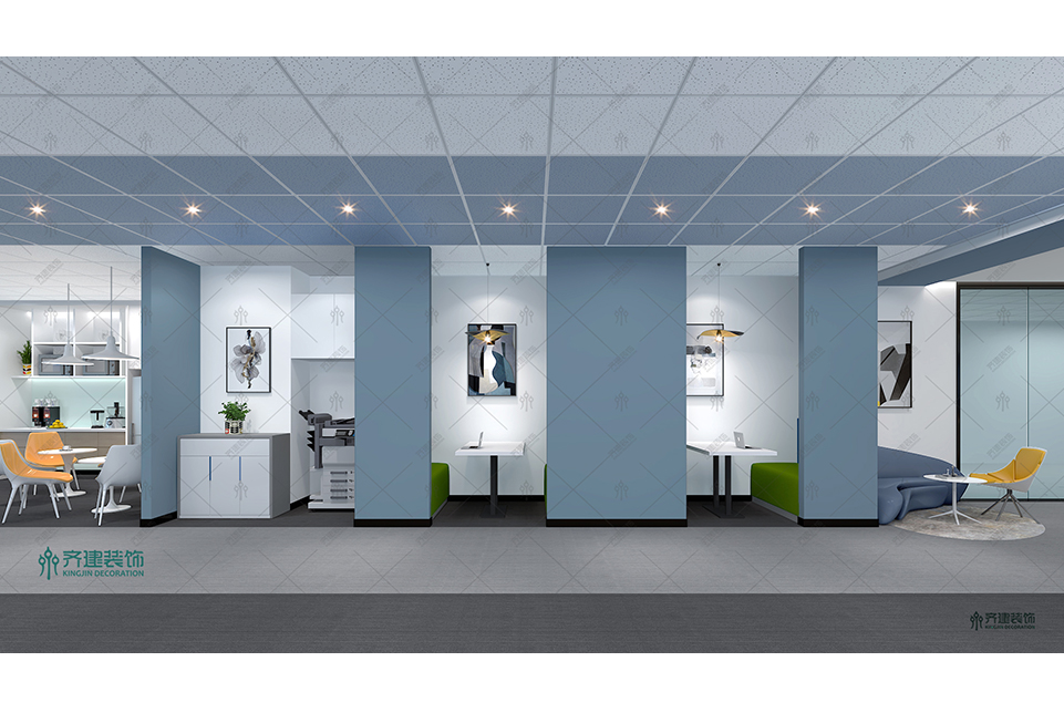 上海菱感電子辦公室走廊裝修設(shè)計(jì)效果圖