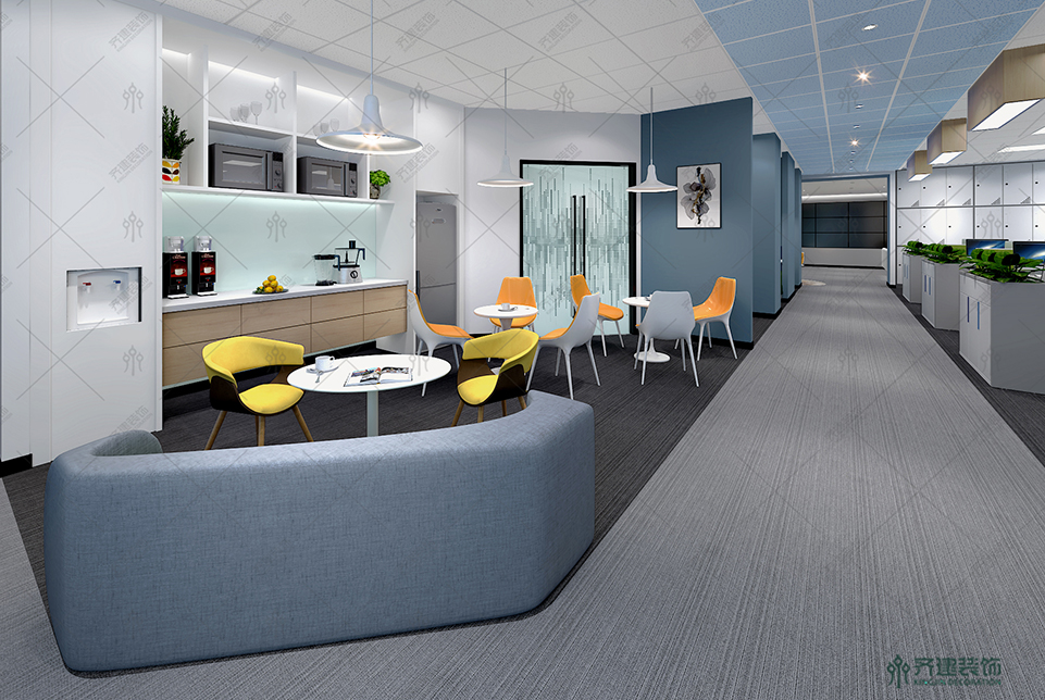 上海菱感電子辦公茶水吧裝修設(shè)計(jì)效果圖