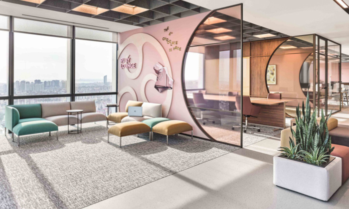 上海辦公室裝修公司會客廳