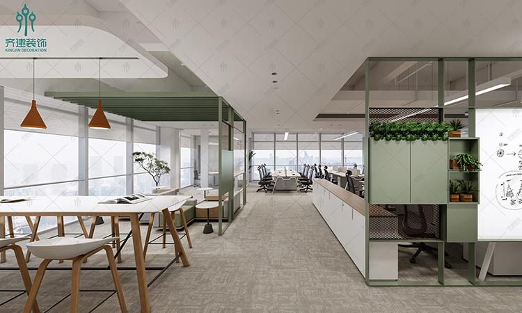 辦公室動線分割區(qū)設(shè)計效果圖