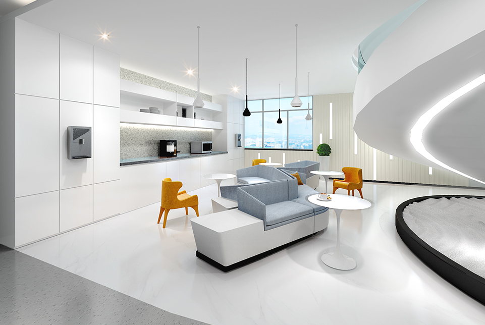 上海德馬物流辦公室休息區裝修設計效果圖